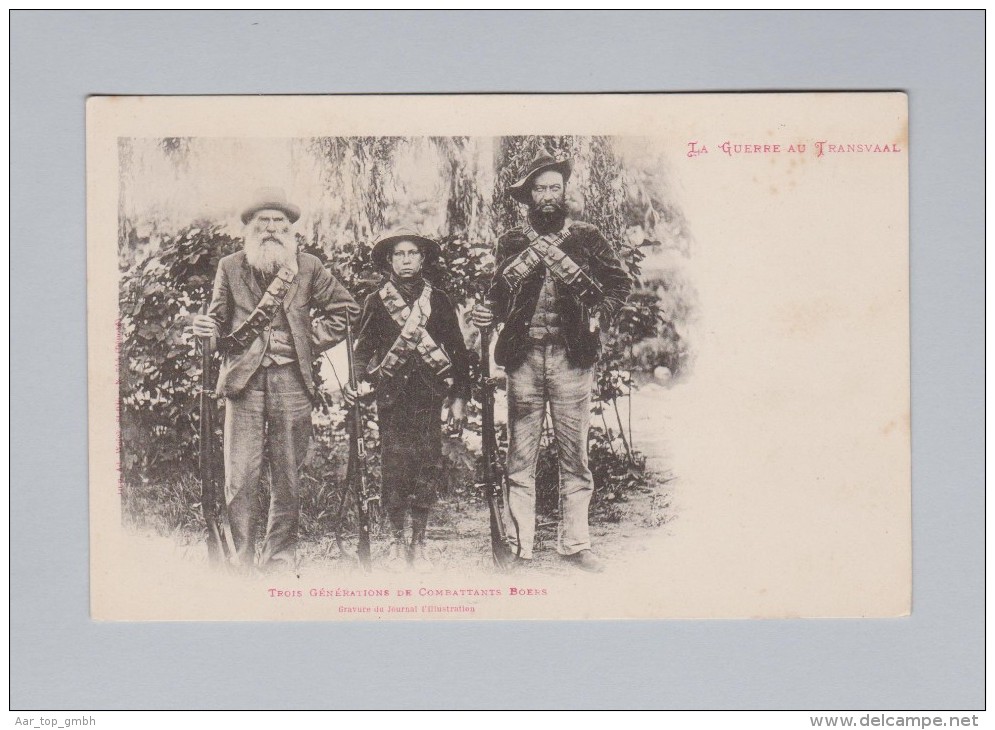AK Südafrika Transvaal ungebraucht ~1902 Drei Generationen Boers Kämpfer