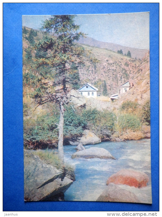 Ak-Suu , mountain river - Nature of Kyrgyzstan - 1969 - Kyrgyzstan USSR - unused