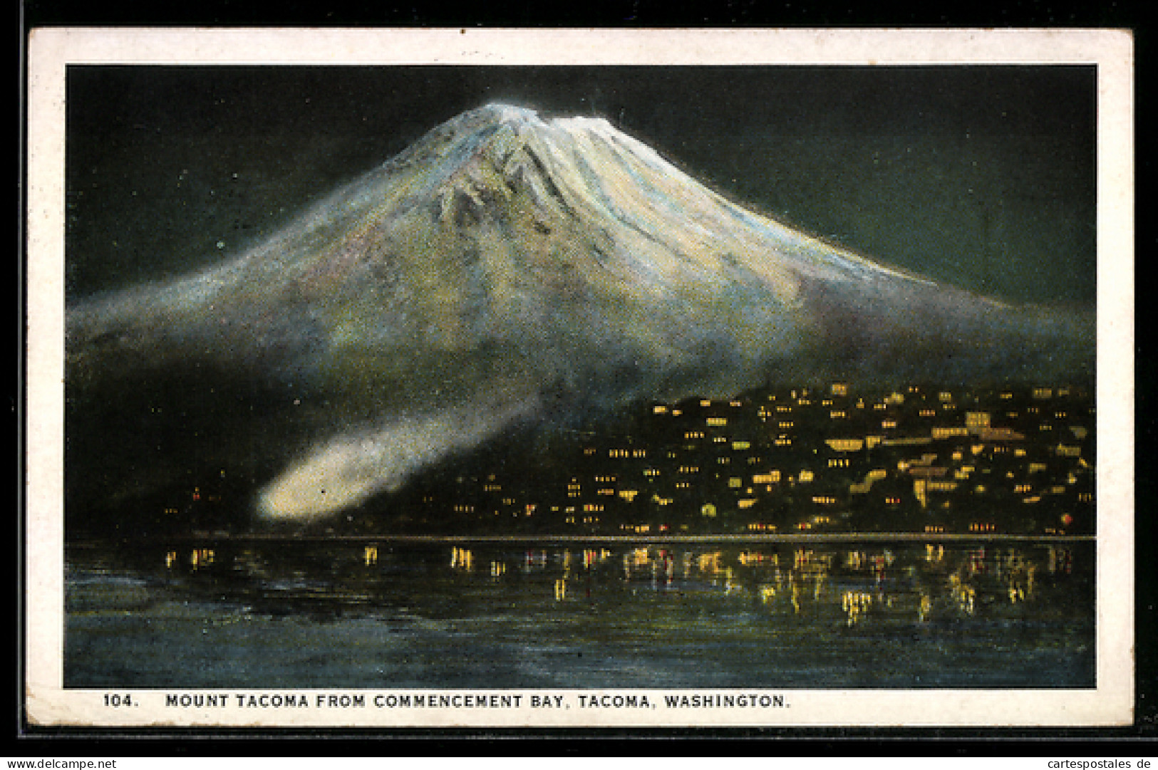 AK Tacoma, WA, Mount Tacoma from Commencement Bay