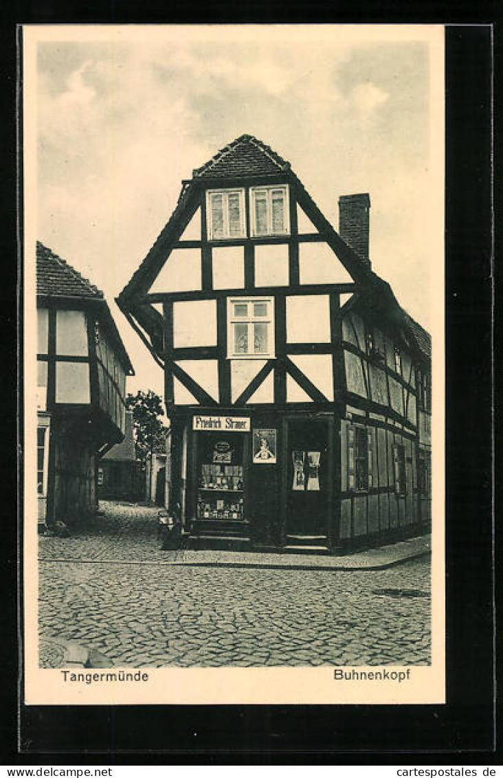 AK Tangermünde, Buhnenkopf, Lange Fischerstrasse