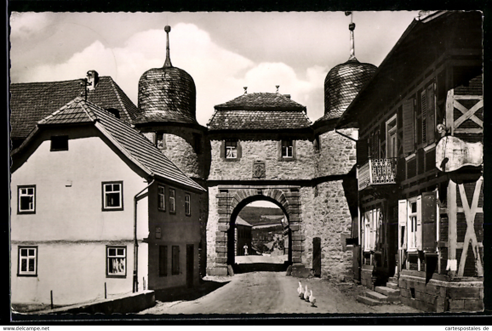 AK Tann /Rhön, Stadttor, Fachwerkhäuser