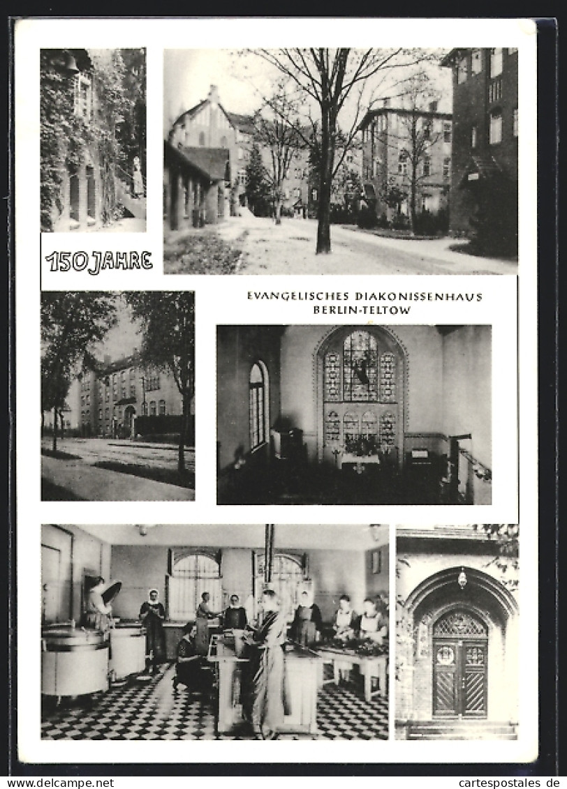 AK Teltow, Evangelisches Diakonissenhaus, Innen- und Aussenansichten
