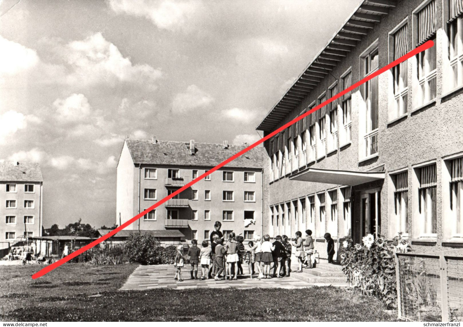 AK Teltow West Kindergarten Rosa Thälmann KITA Pusteblume ? Neubauten Neubaugebiet Wohngebiet a Kleinmachnow Berlin DDR