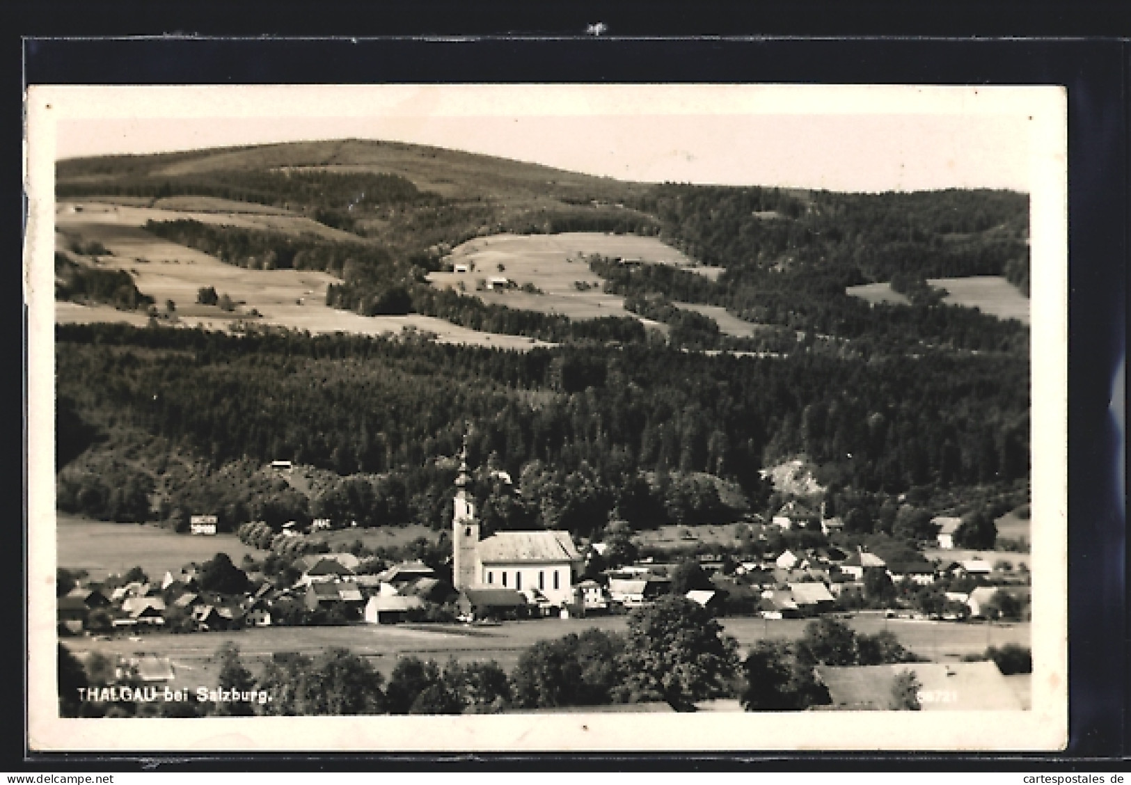 AK Thalgau bei Salzburg, Ortsansicht aus der Vogelschau