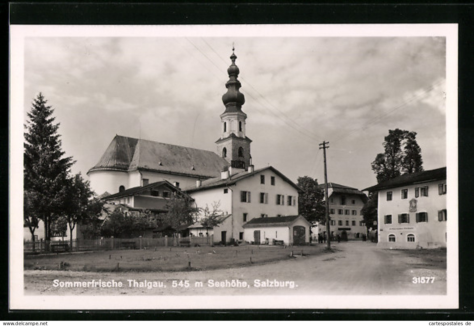 AK Thalgau, Ortsansicht mit Kirche