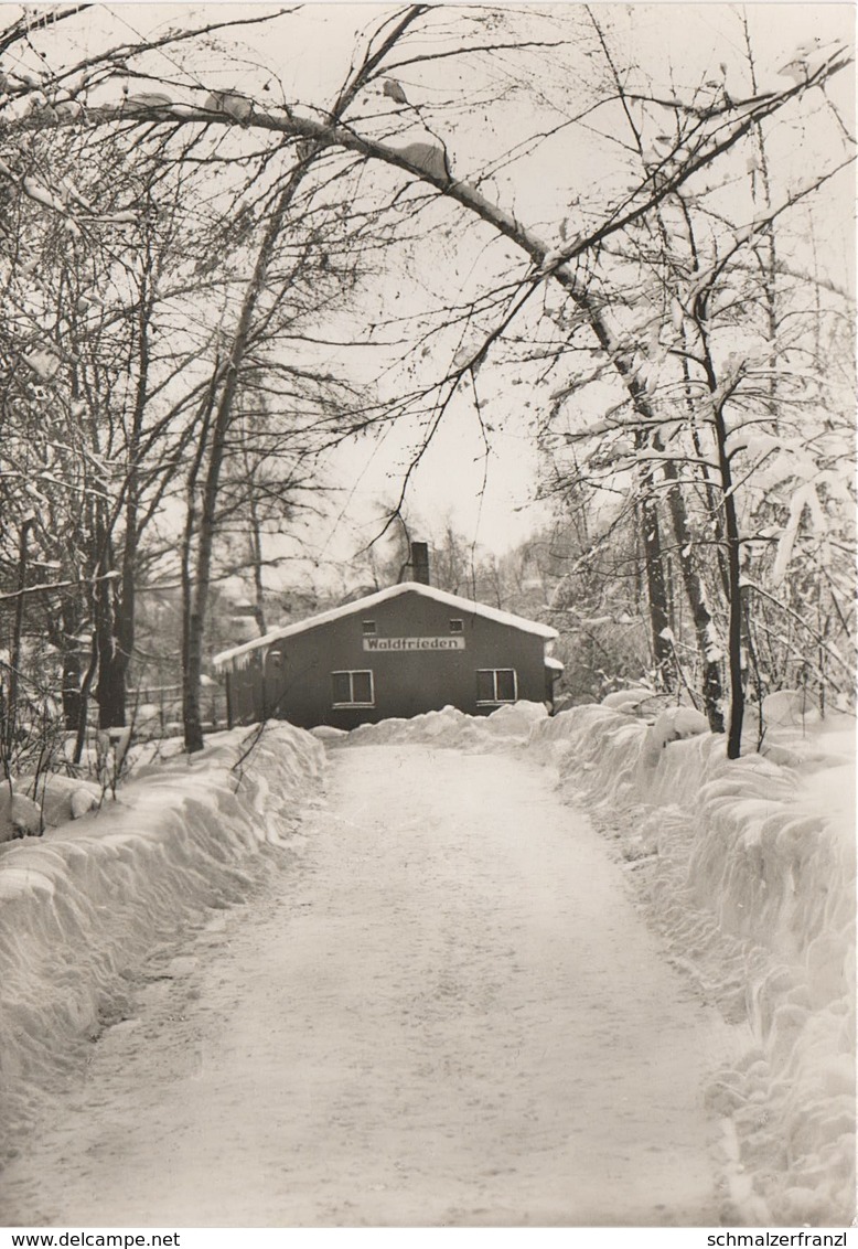 AK Thum Gaststätte Gasthof Waldfrieden Winter a Auerbach Ehrenfriedersdorf Gelenau Geyer Drebach Zwönitz Erzgebirge DDR