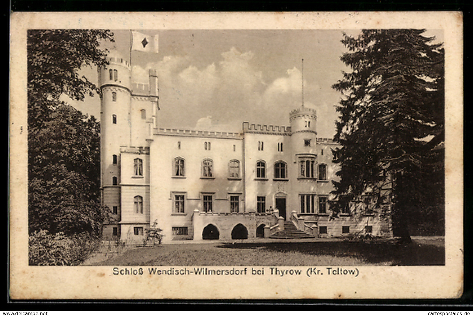 AK Thyrow /Teltow, Schloss Wendisch-Wilmersdorf mit Anlagen