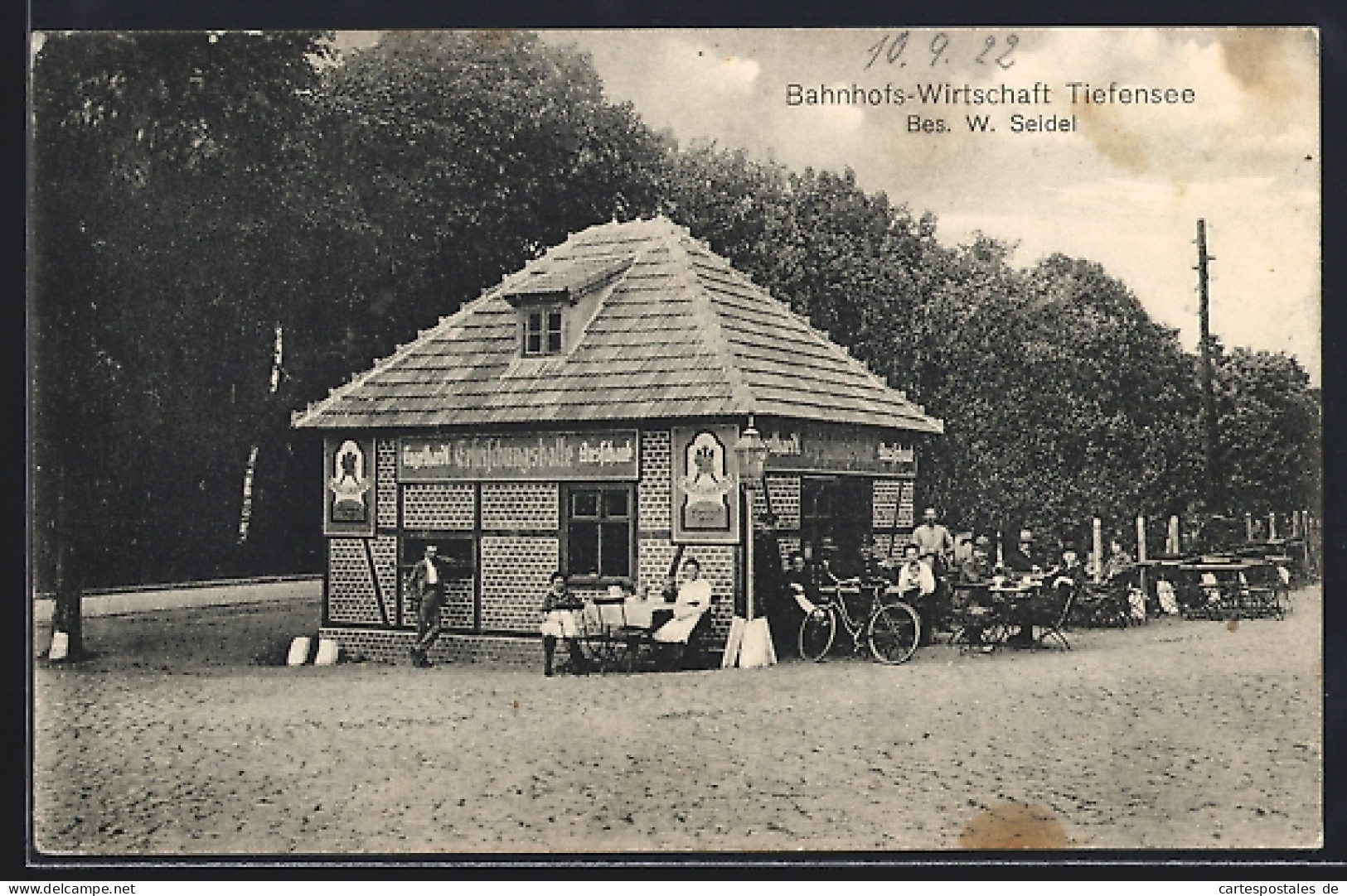 AK Tiefensee /Werneuchen, Bahnhofs-Restaurant, Bes. W. Seidel