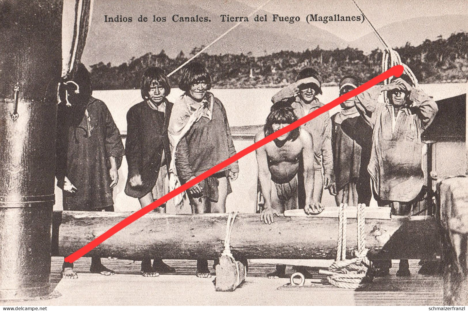 AK Tierra del Fuego Indios de Canales Yamana ? Land of Fire Feuerland Magallanes Magellanica Argentinien Argentina Chile