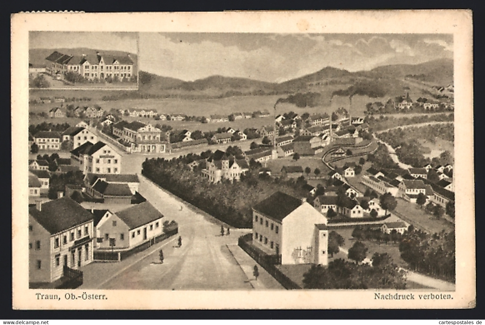 AK Traun, Teilansicht, Ortspartie