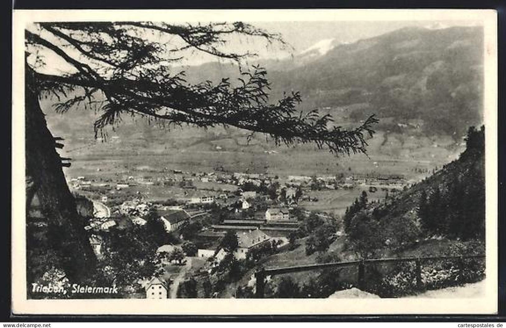 AK Trieben /Steiermark, Panorama mit Ort und Bergen