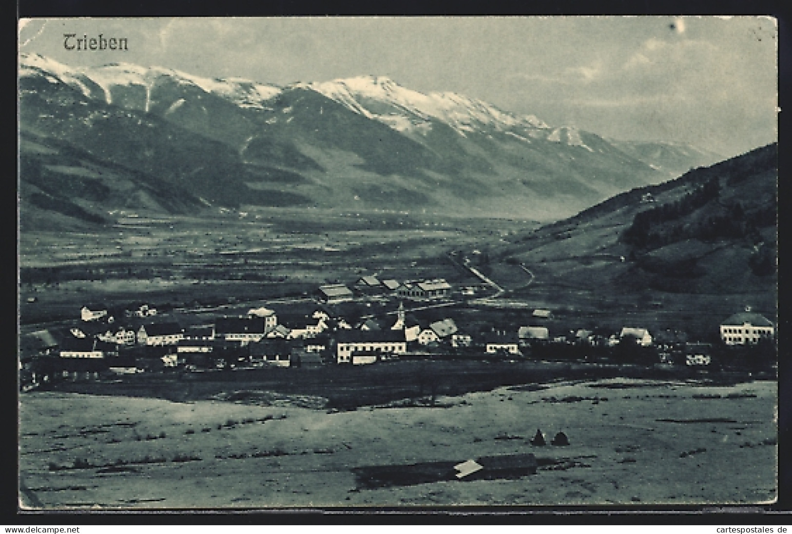 AK Trieben, Teilansicht mit Bergen