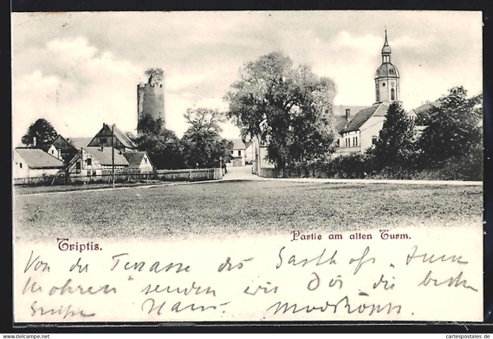 AK Triptis, Partie am alten Turm
