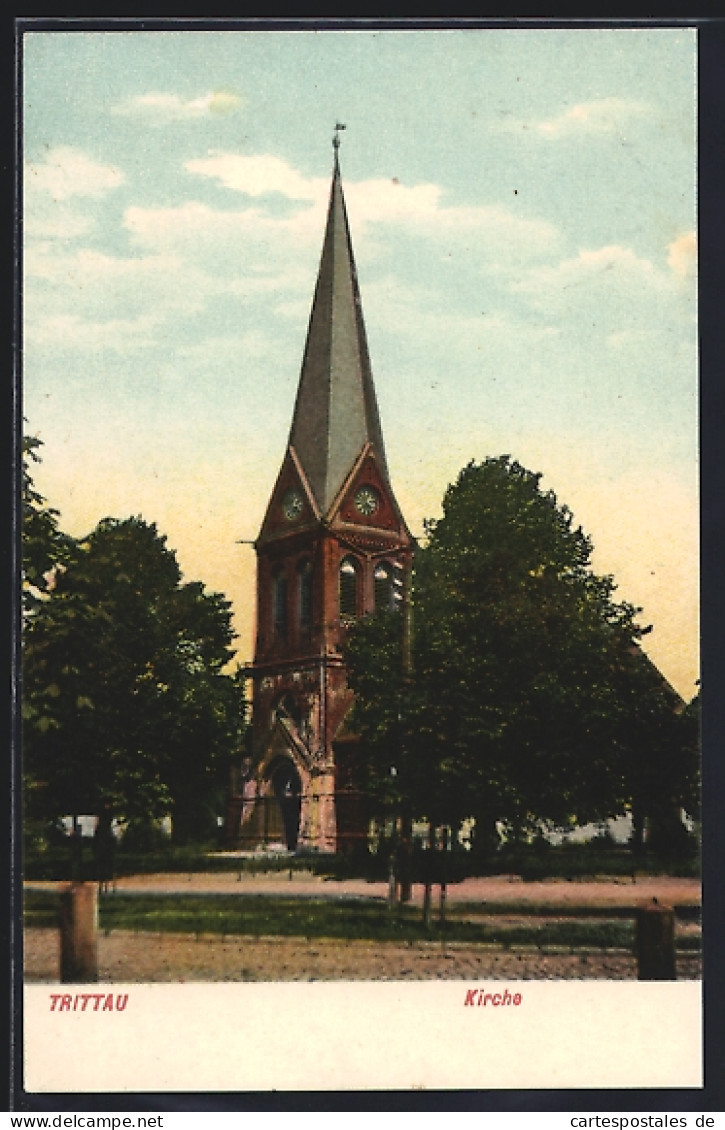 AK Trittau, Ortspartie mit Kirche