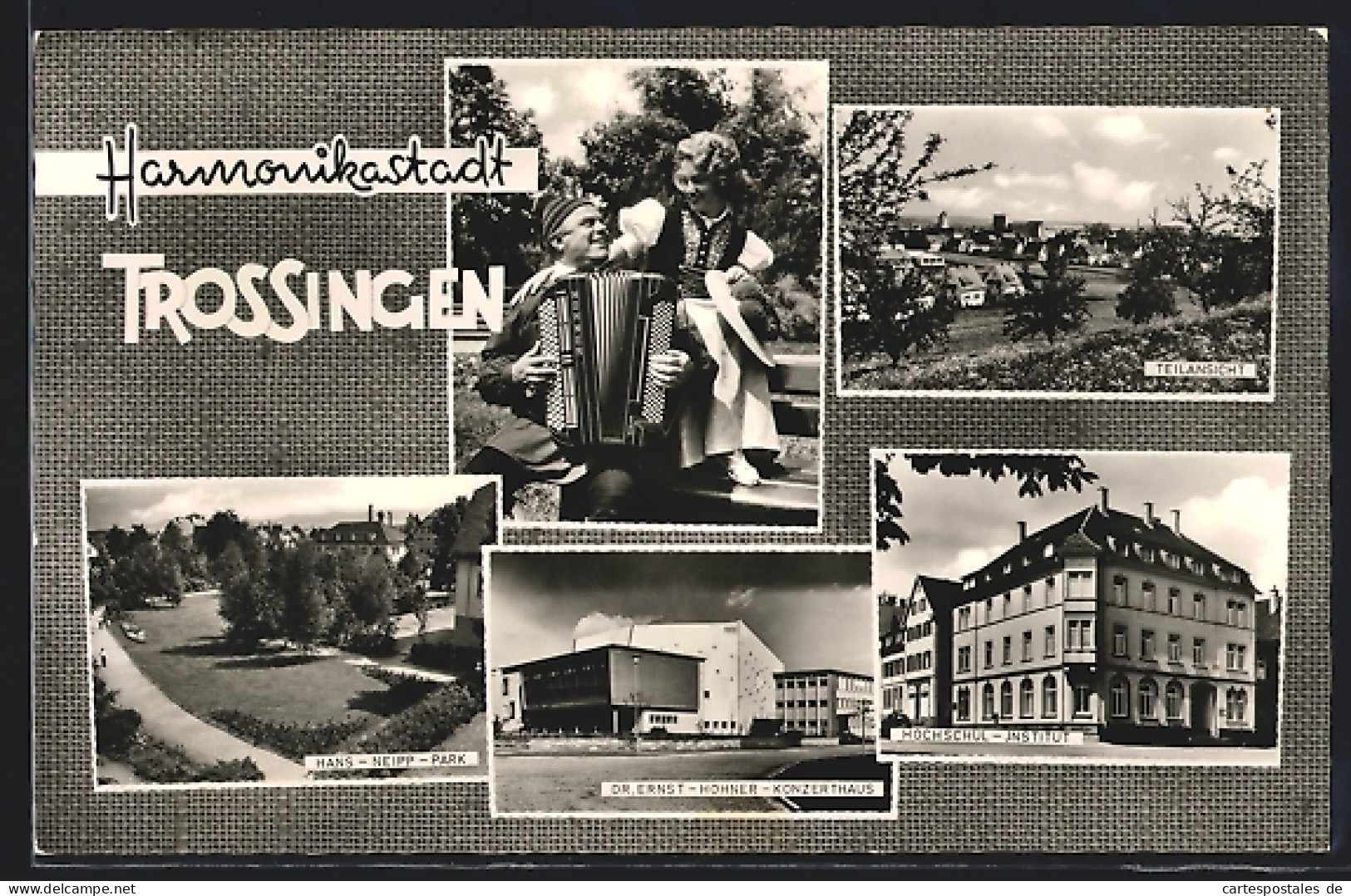 AK Trossingen, Teilansicht, ein Harmonikaspieler, Hochschul-Institut, Hans-Neipp-Park