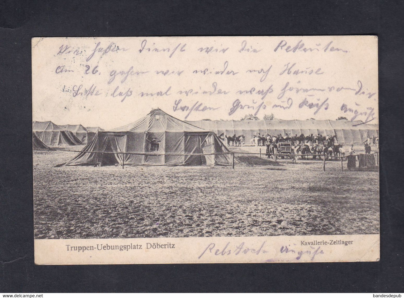 AK Truppen Uebungsplatz Döberitz Kavallerie Zeltlager  ( 54517