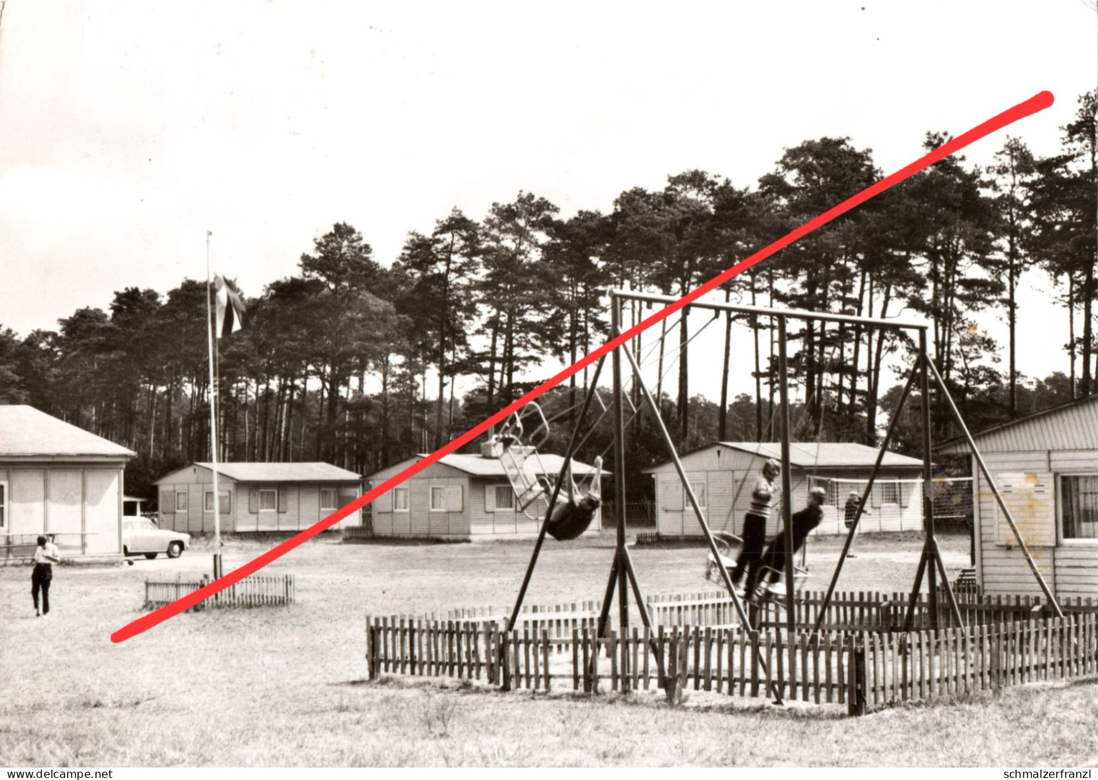 AK Ückermünde Ortsteil Bellin FDGB Ferienheim Zeltplatz Urlaubersiedlung VEB Papierfabrik Schwedt a Warsin Eggesin DDR