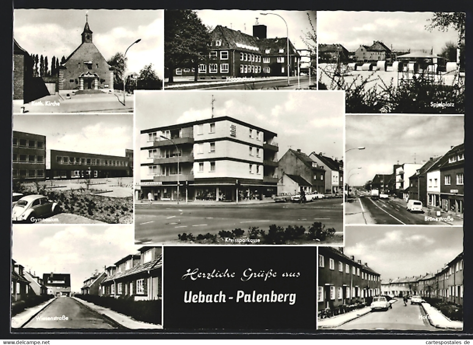 AK Uebach-Palenberg, Wiesenstrasse, Brünestrasse, Hofstrasse, Schulen