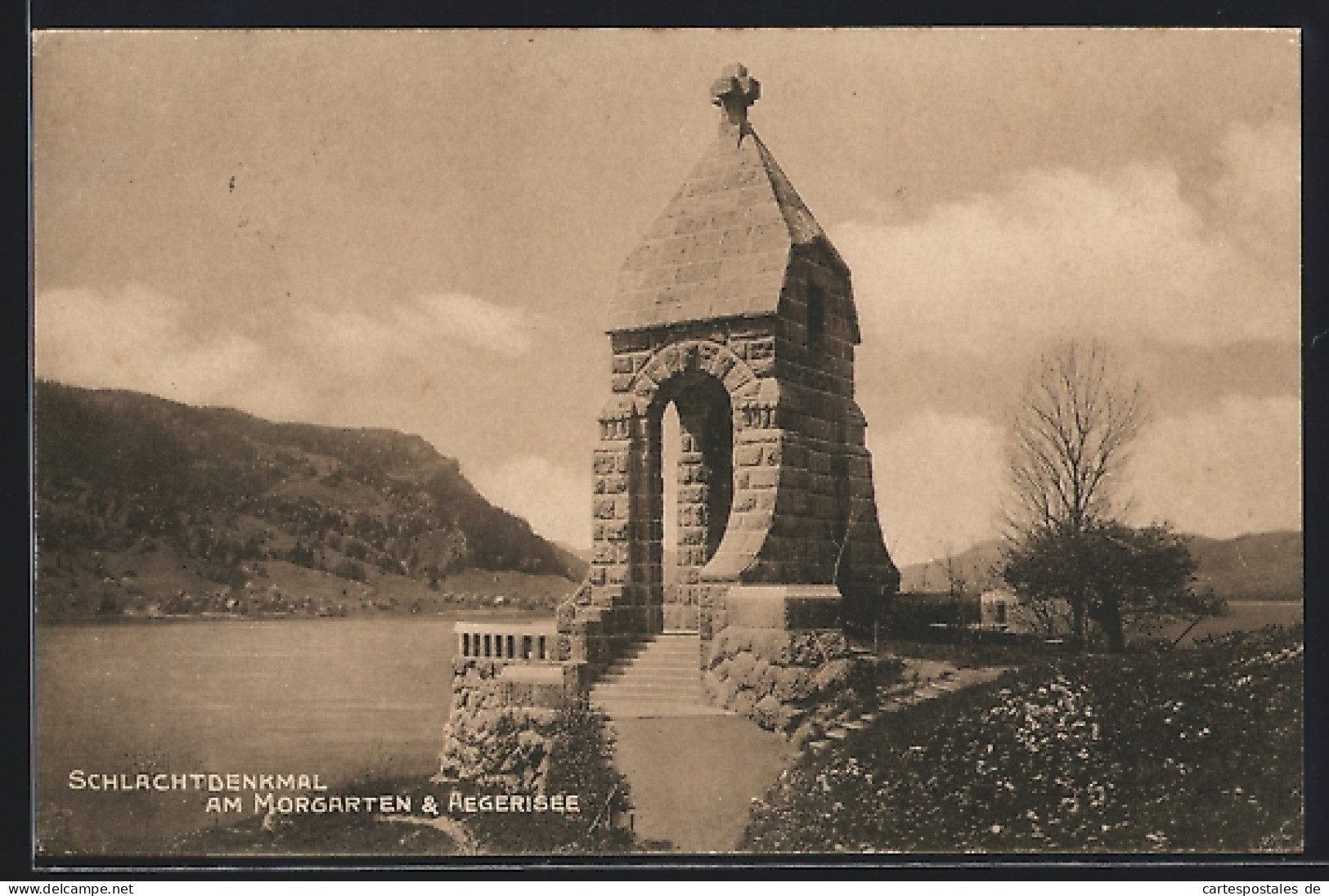 AK Unterägeri, Schlachtdenkmal am Morgarten & Ägerisee