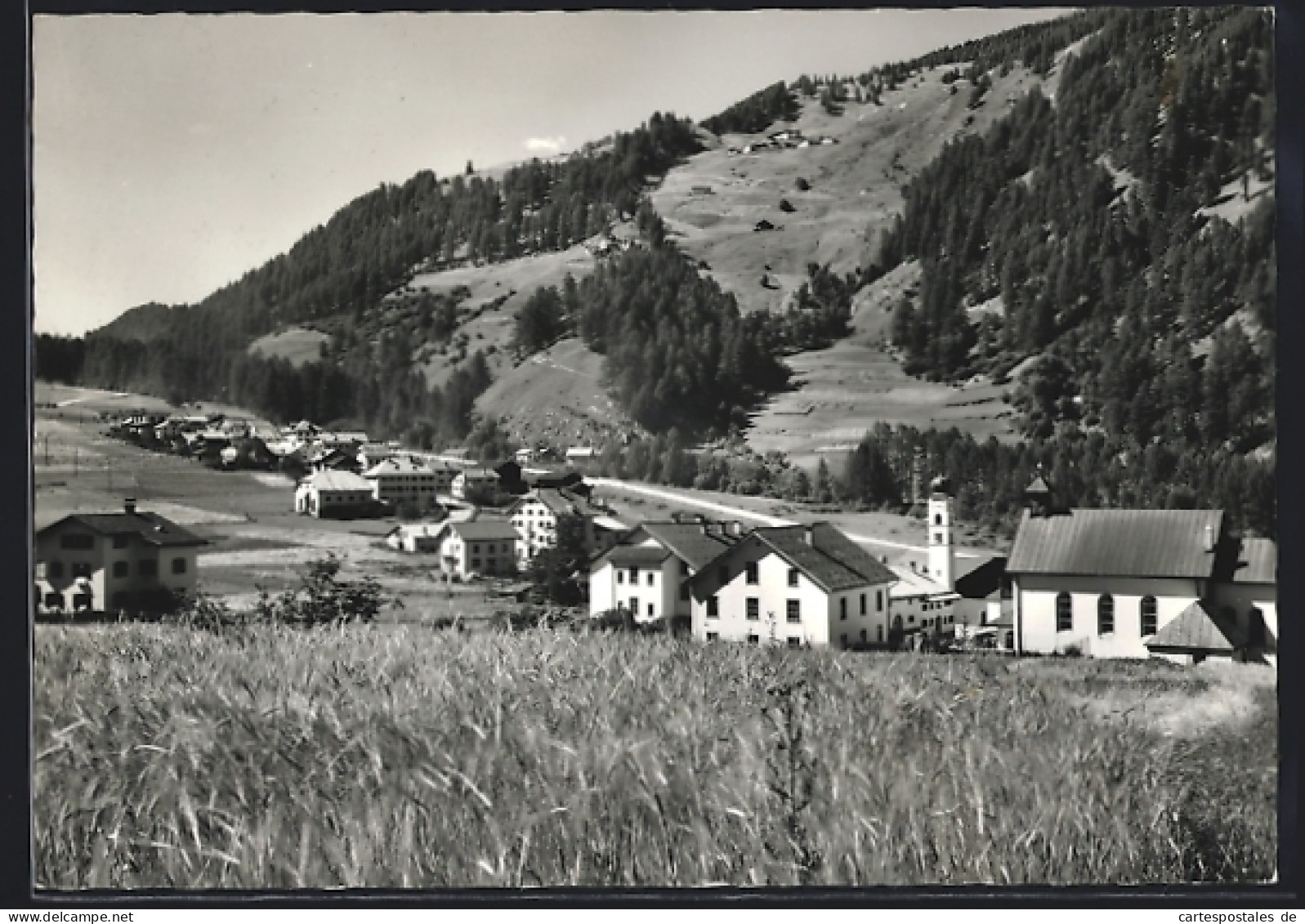 AK Valchava, Ortsansicht im Münstertal