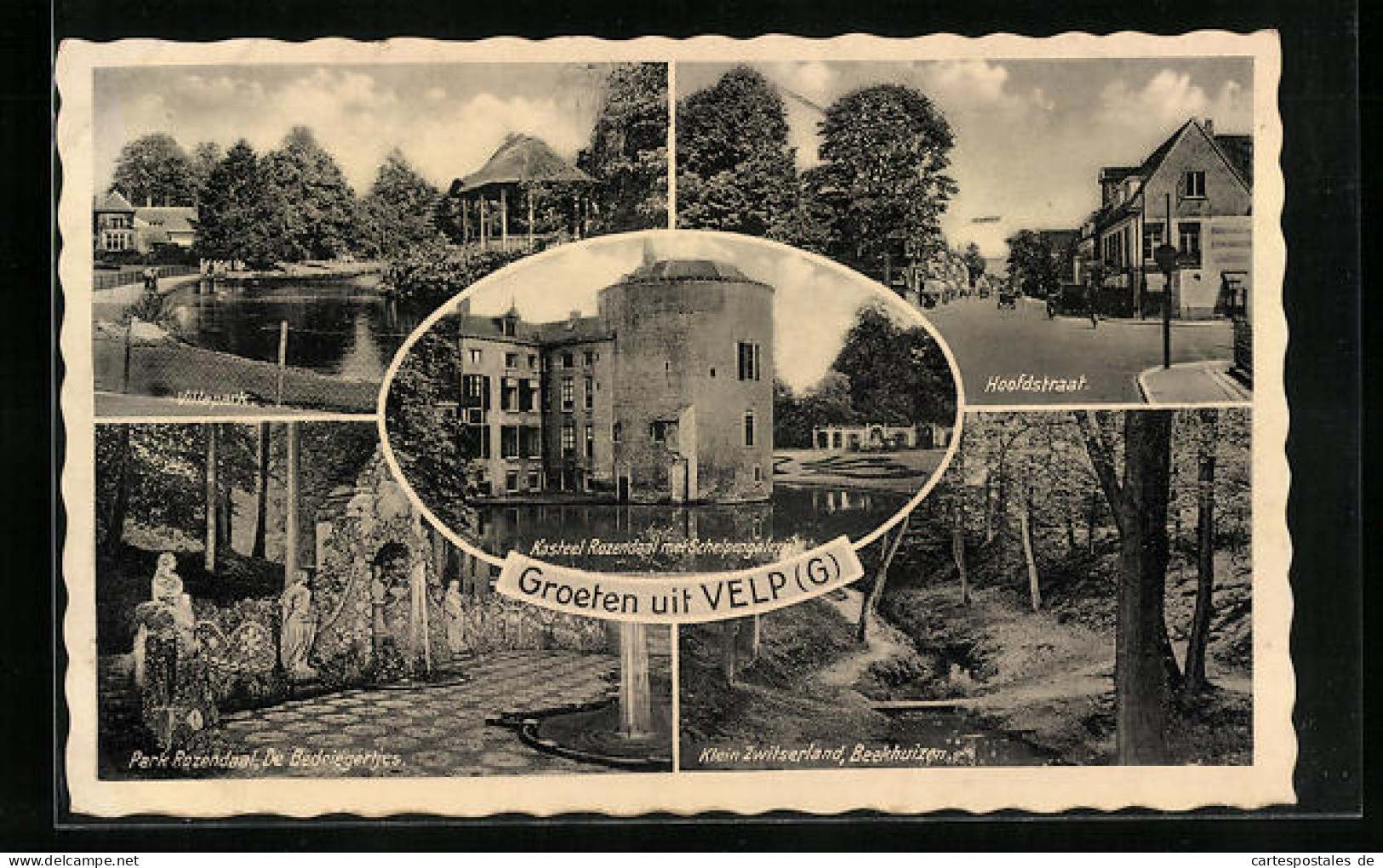 AK Velp, Hoofdstraat, Park Rozendaal, Villapark, Klein Zwitserland, Kasteel Rozendaal