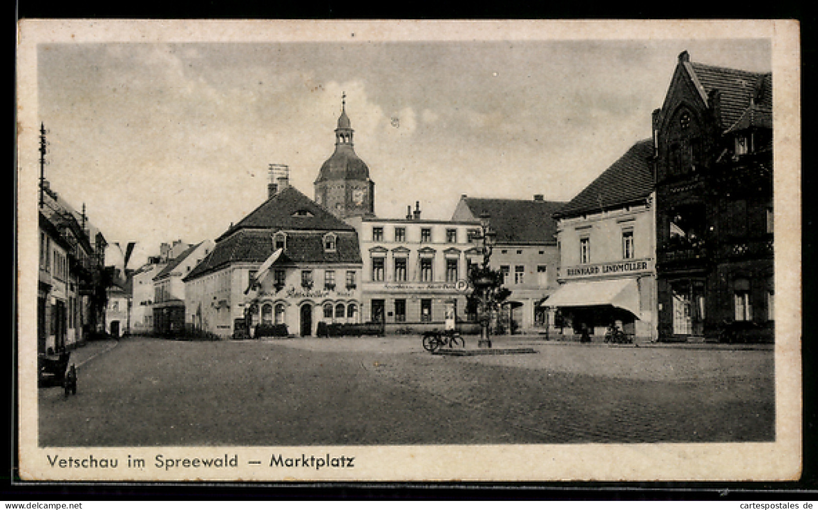 AK Vetschau im Spreewald, Partie am Marktplatz