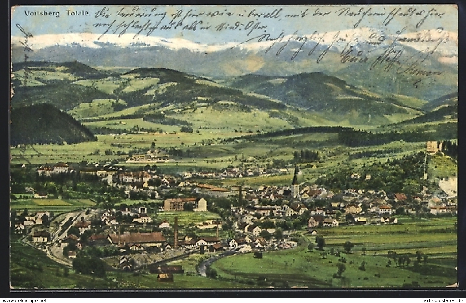 AK Voitsberg, Gesamtansicht gegen die Berge