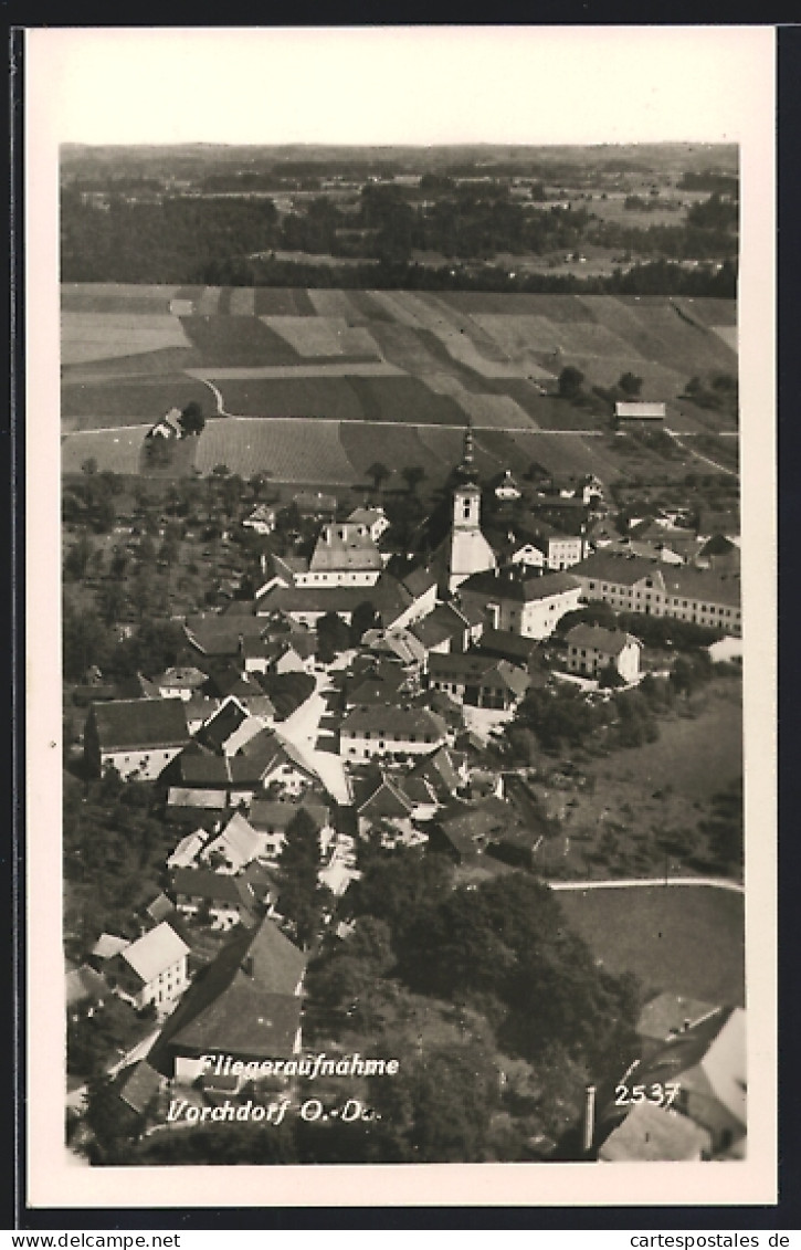 AK Vorchdorf, Blick auf den Ort vom Flugzeug aus