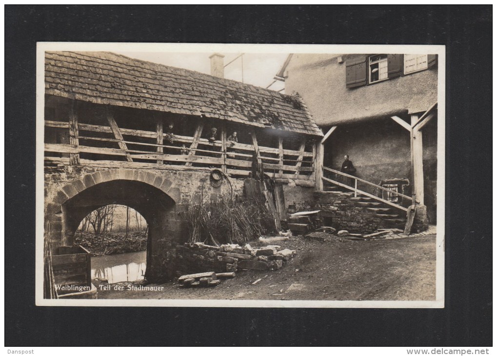 AK  Waiblingen Teil der Stadtmauer 1936