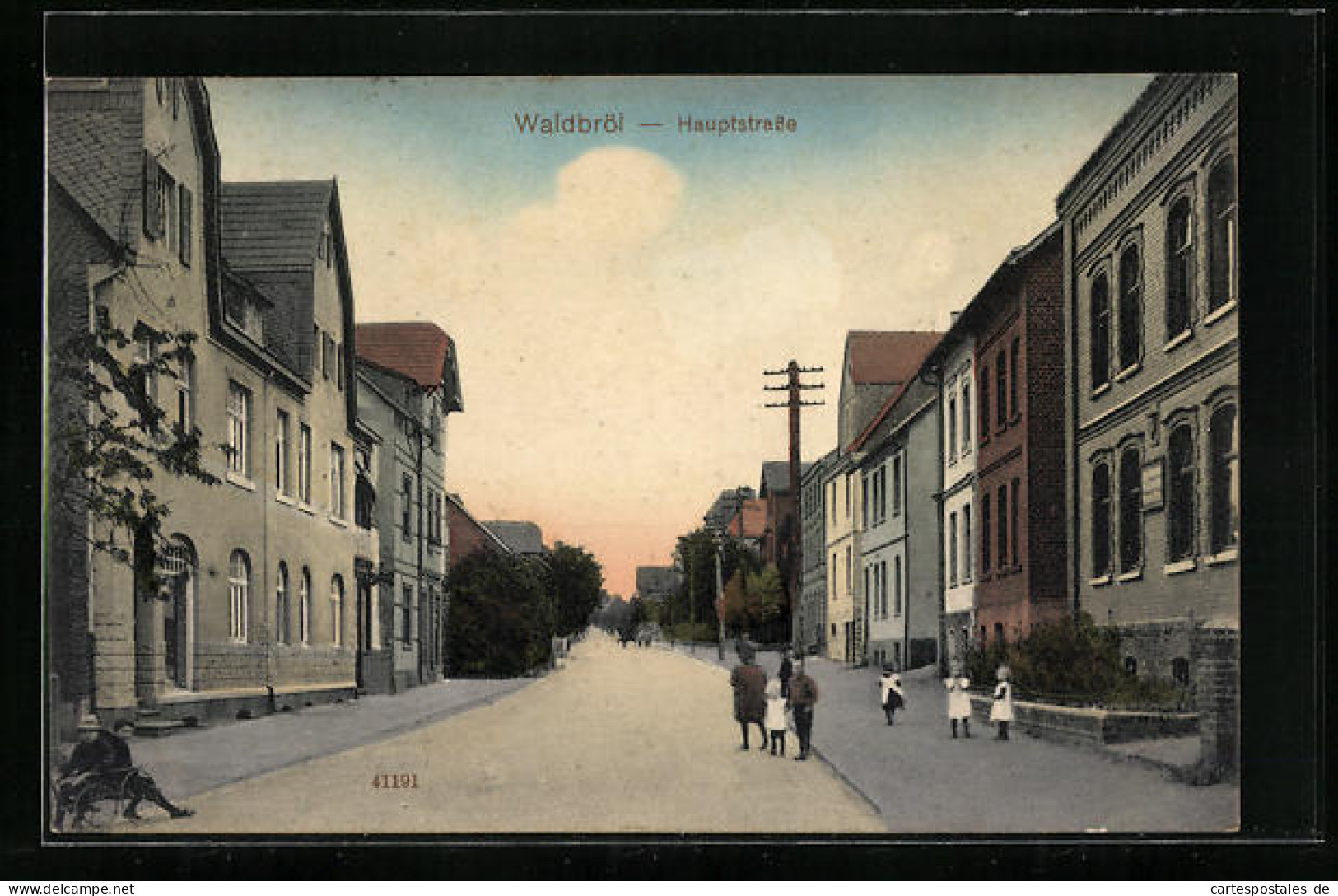 AK Waldbröl, Blick auf die Hauptstrasse