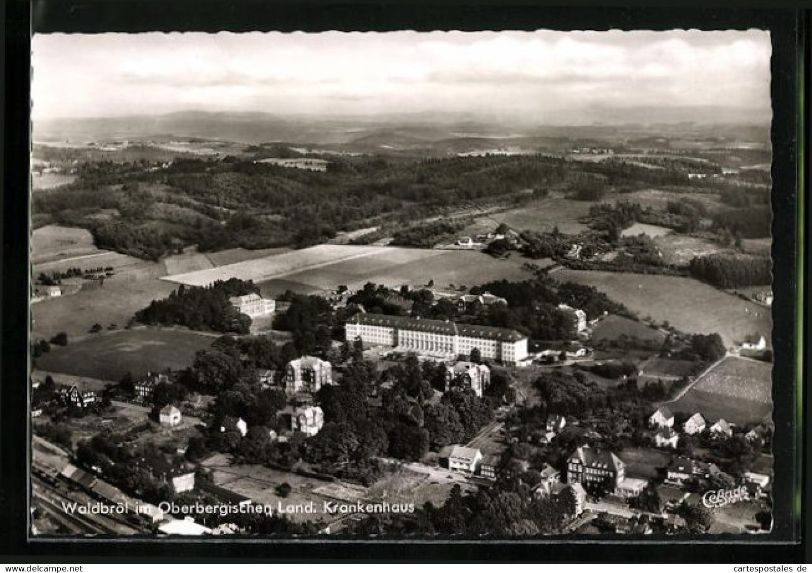 AK Waldbröl /Oberbergisches Land, Fliegeraufnahme mit Krankenhaus