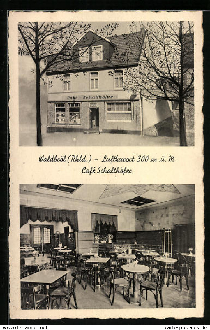 AK Waldbröl /Rhld., Cafe Schalthöfer, Innenansicht