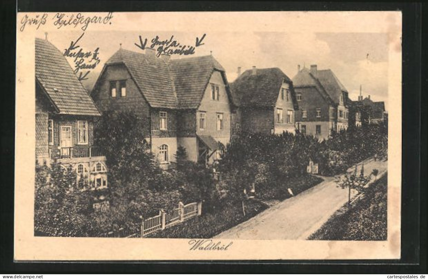 AK Waldbröl, Strassenpartie mit Wohnhäusern