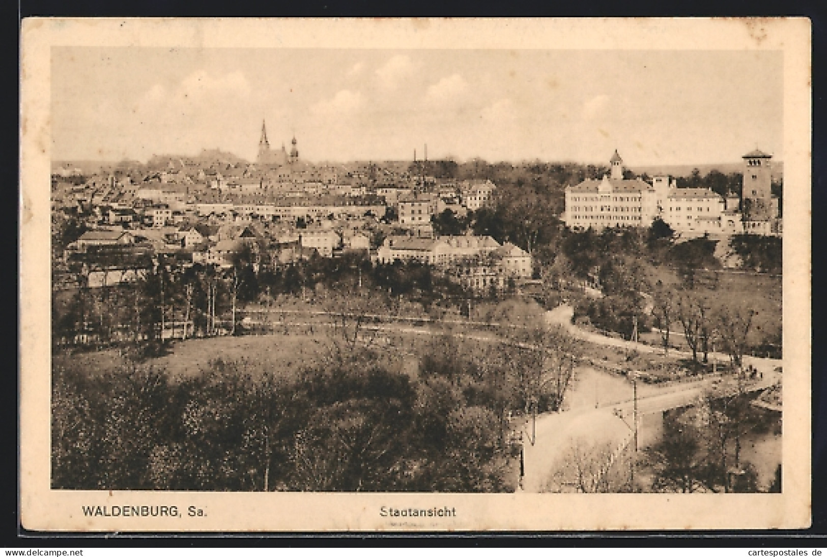 AK Waldenburg / Sachsen, Stadtansicht