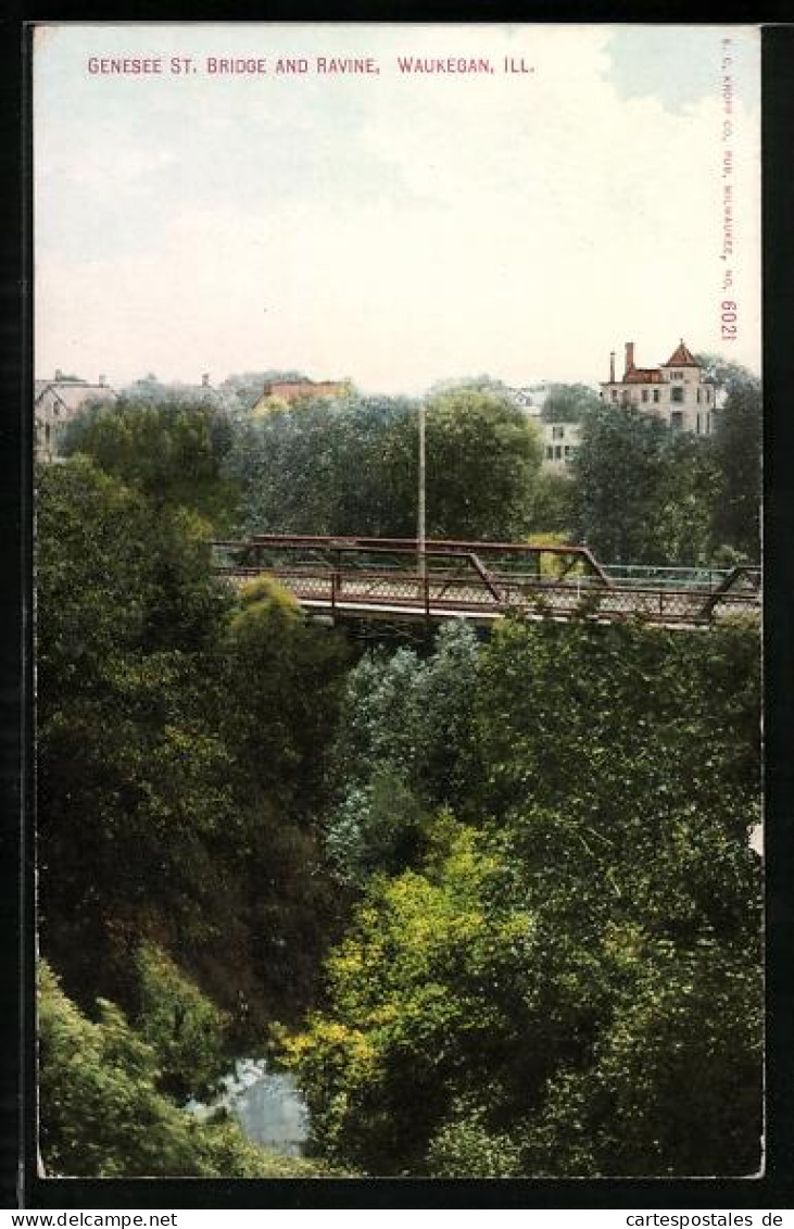 AK Waukegan, IL, Genesee St. Bridge and Ravine