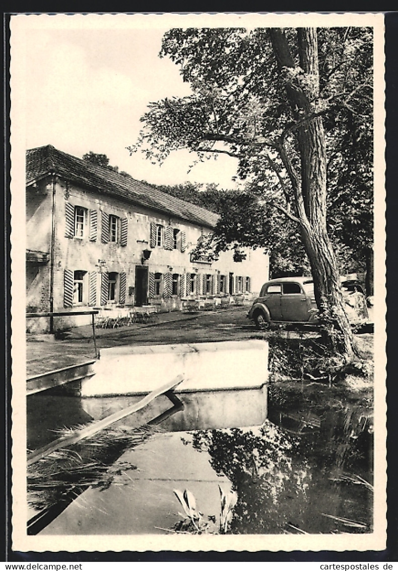 AK Wegberg, Gasthaus Molzmühle im Schwalmtal, rückseitig Gedicht