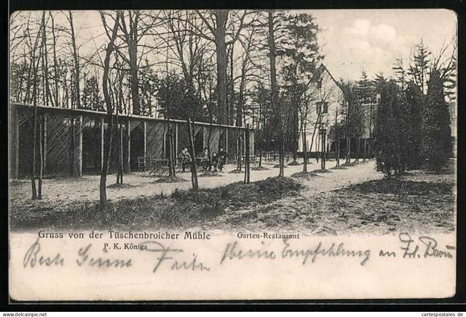 AK Wegberg, Gasthof Tüschenbroicher Mühle, Bes. P. K. Königs