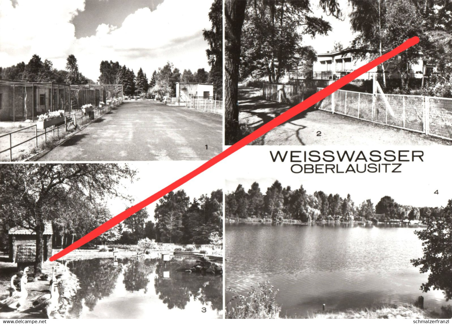 AK Weißwasser Oberlausitz Tierpark Zoo Park Cafe Konsum Gaststätte Gondelteich a Gablenz Bad Muskau Cottbus DDR