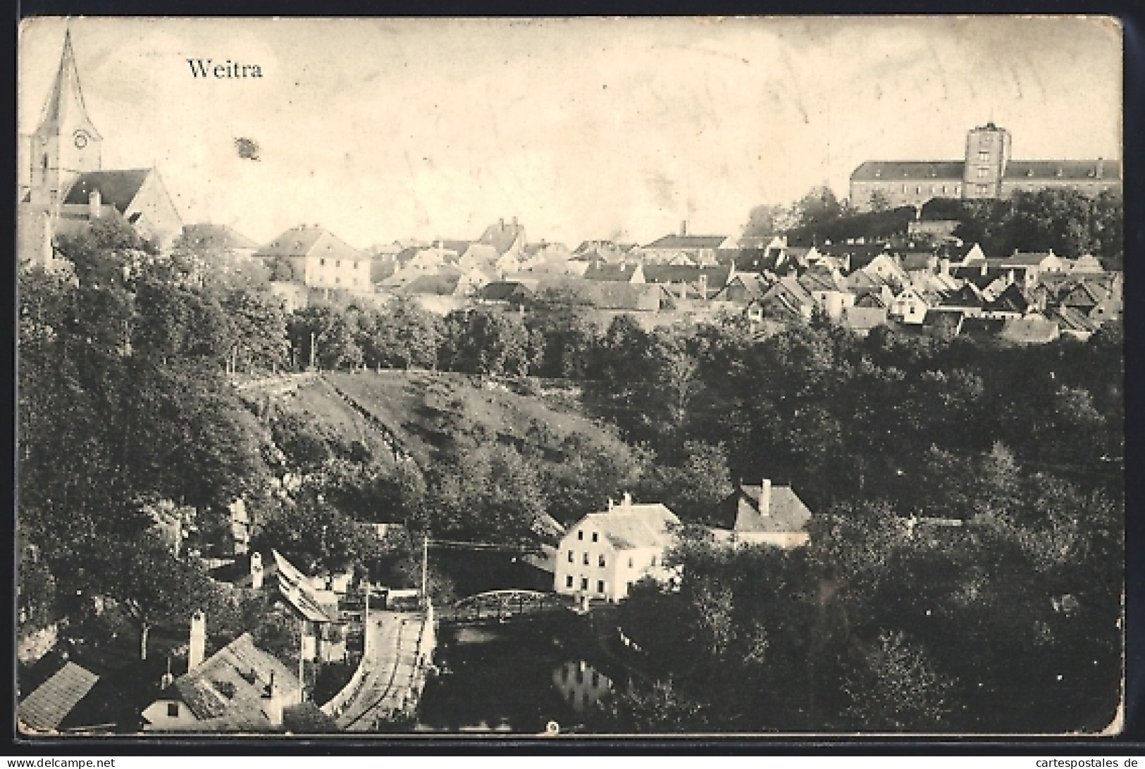 AK Weitra, Teilansicht mit Kirche