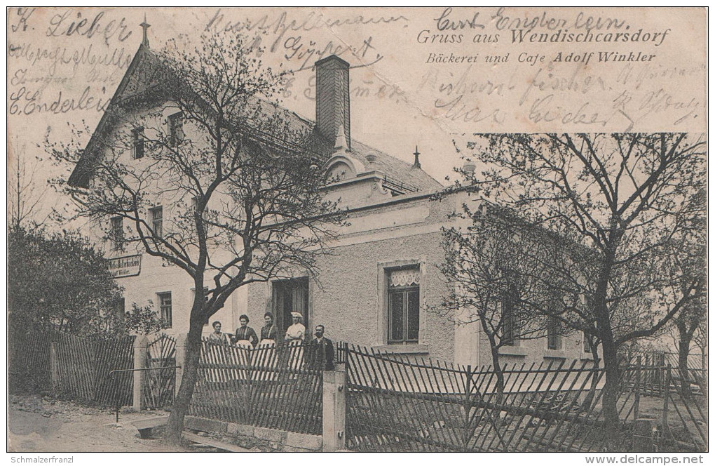 AK Wendischkarsdorf Karsdorf Bäckerei Gasthof bei Rabenau Oelsa Dippoldiswalde Malter Seifersdorf Oberhäslich Quohren