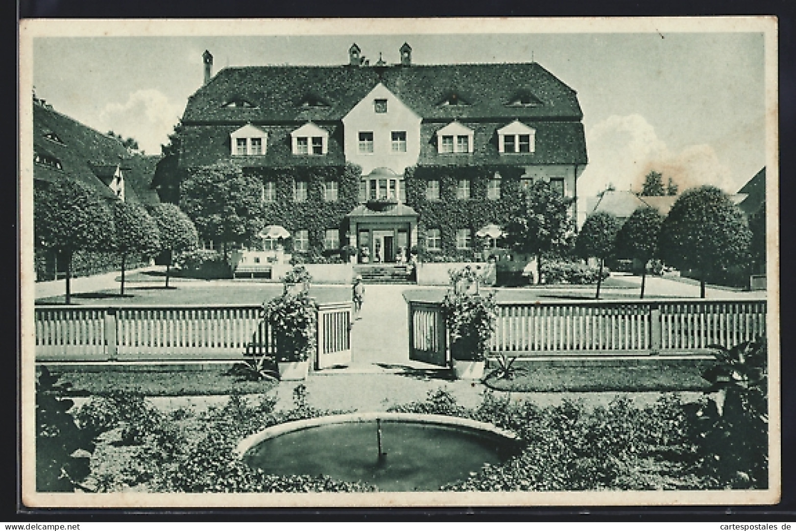 AK Wernsdorf / Flöha, Rittergut, Gartenanlage