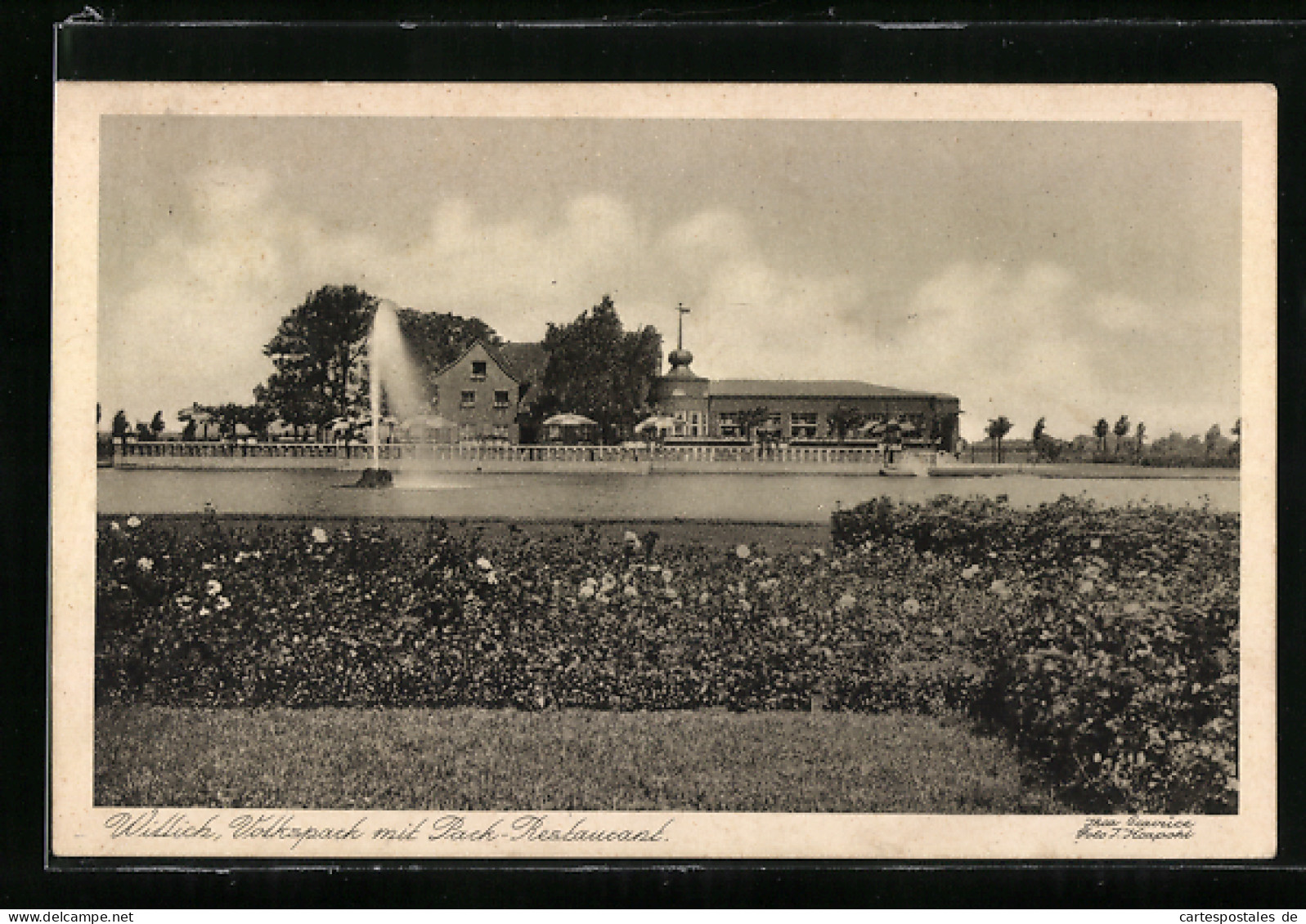 AK Willich, Volkspark mit Park-Restaurant