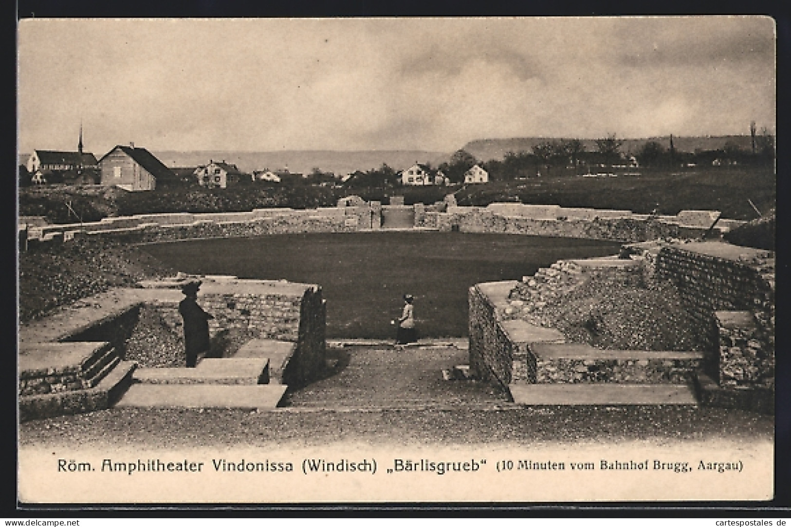 AK Windisch, Römisches Amphitheater Vindonissa Bärlisgrueb