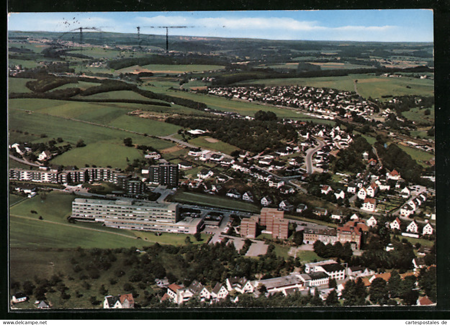 AK Wipperfürth, Fliegeraufnahme des Ortes