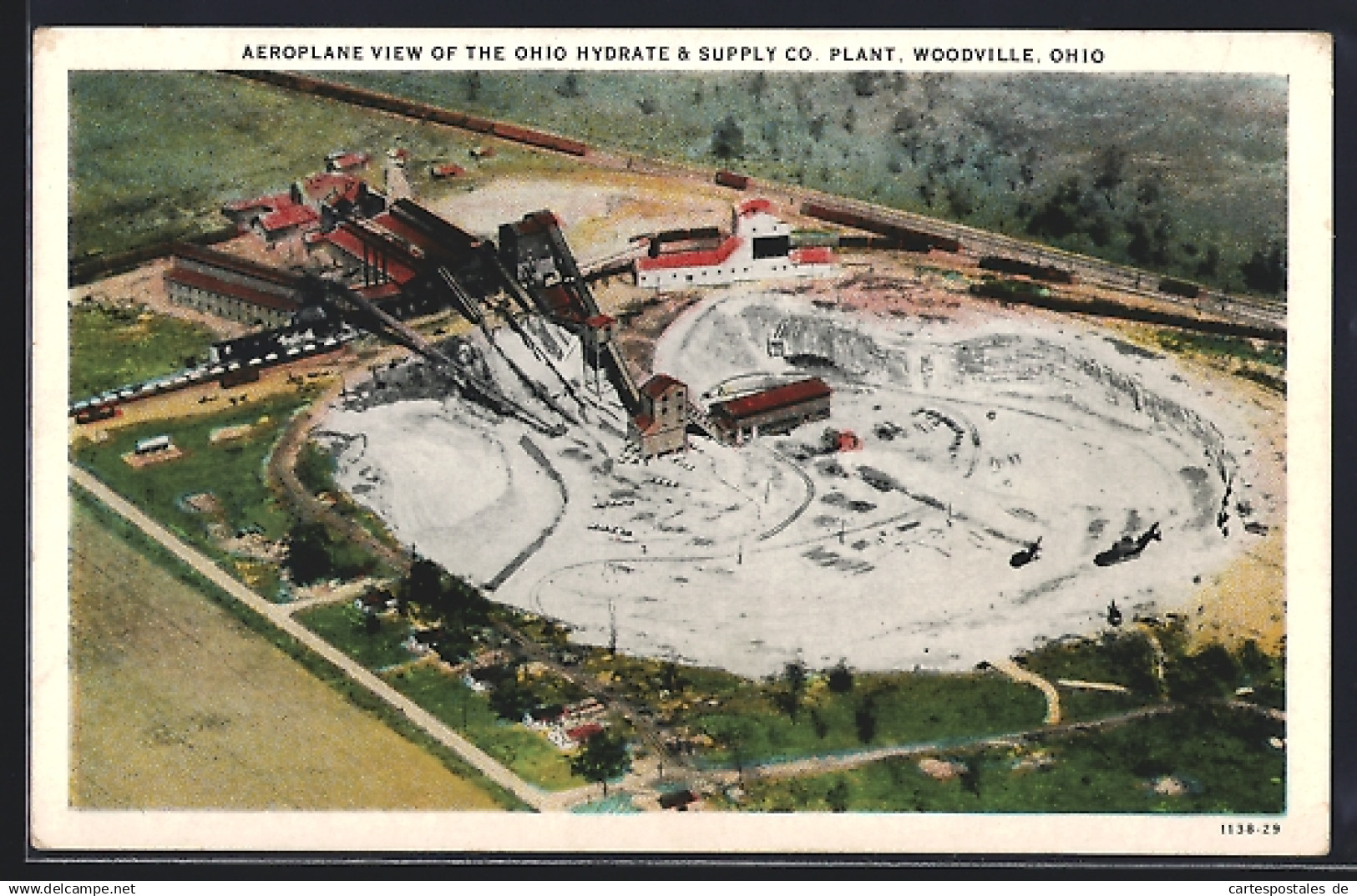 AK Woodville, OH, Aeroplane View of the Ohio Hydrate & Supply Co. Plant