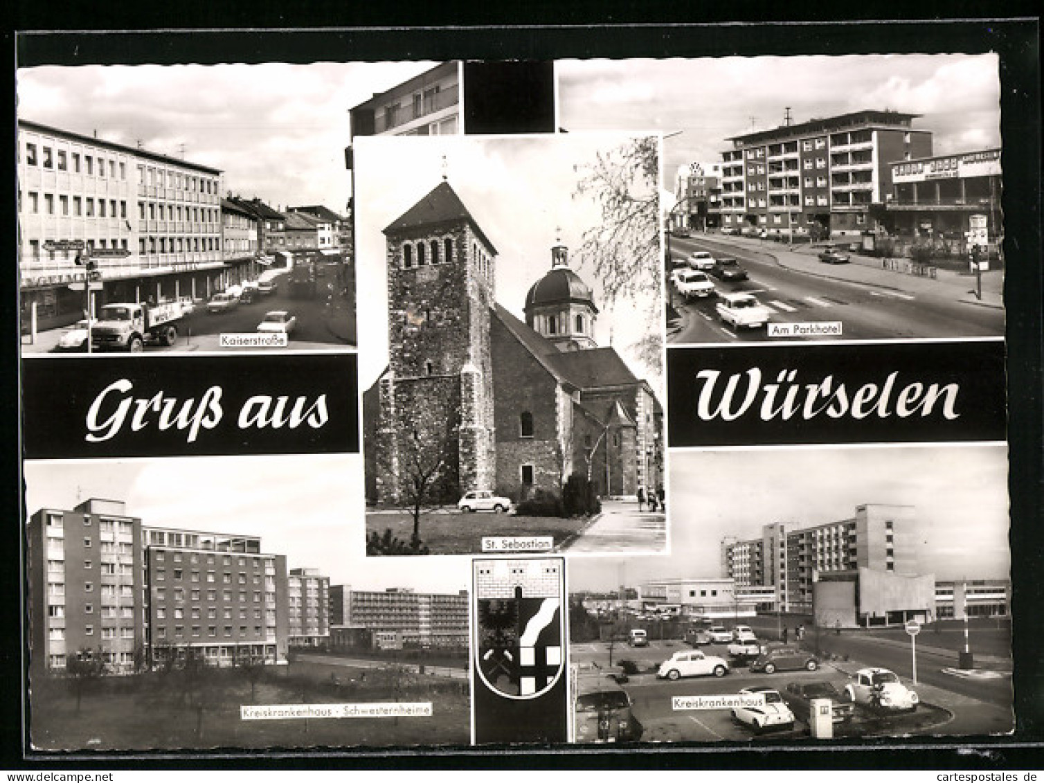 AK Würselen, Kaiserstrasse, Kreiskrankenhaus, St. Sebastian