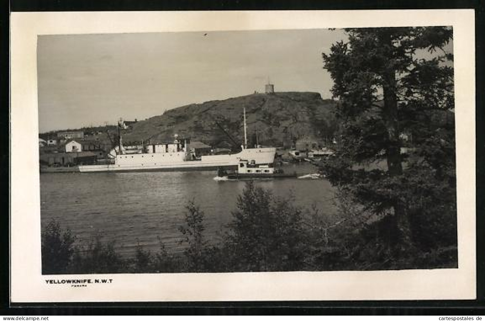 AK Yellowknife /N.W.T., Ship Yellowknife Expedition berthed at the pier