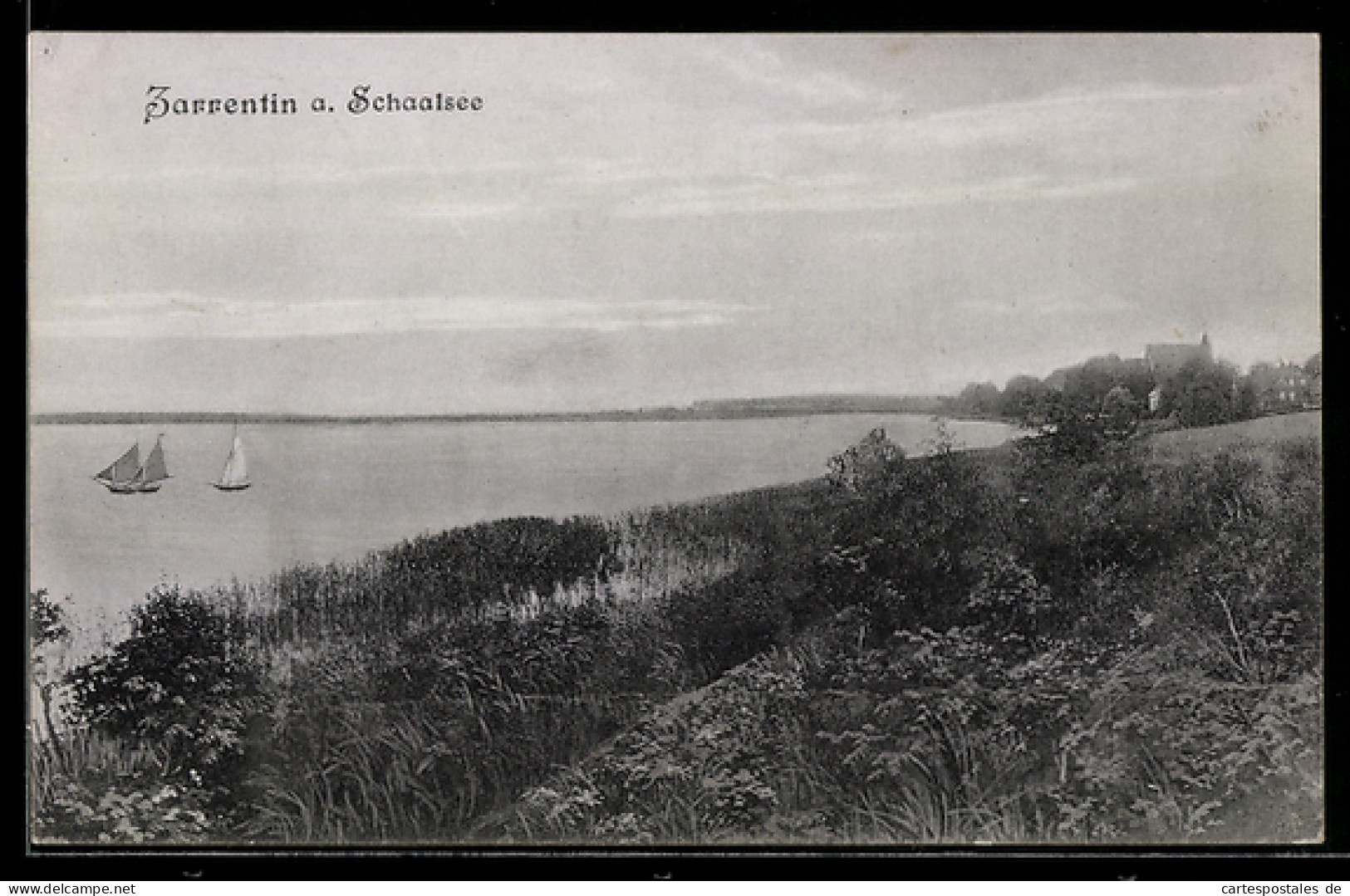 AK Zarrentin a. Schaalsee, Blick auf den See mit Segelbooten