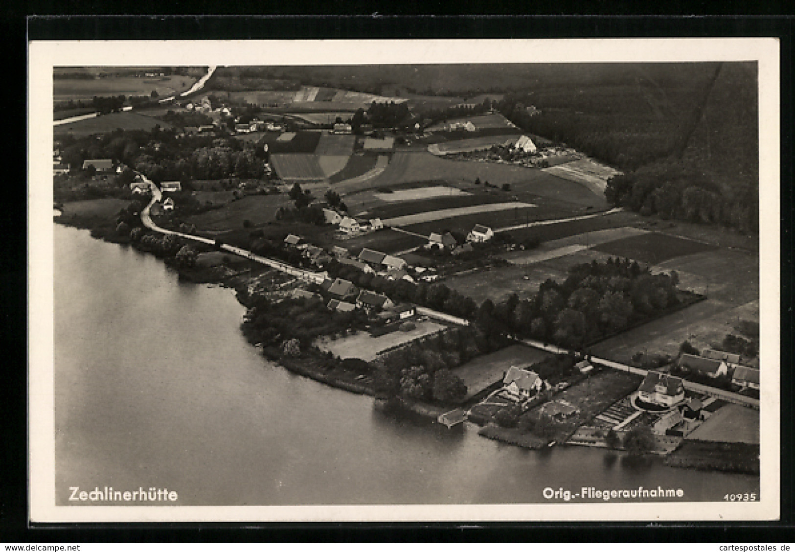 AK Zechlinerhütte, Gesamtansicht, Fliegeraufnahme