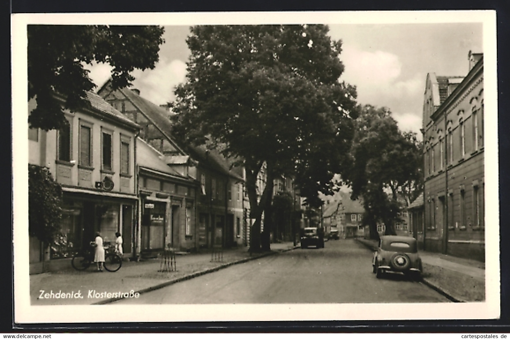AK Zehdenick, Klosterstrasse mit Geschäften